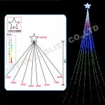 crystal star led waterfall light for christmas decoration