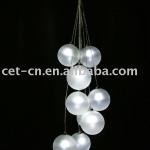 10L white led string lights with frosted glassball shades