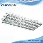36w Fluorescent lighting fixture with air slot with 5 cross-blade double parabolic reflector