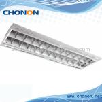 36w Fluorescent lighting fixture with air slot with 5 cross-blade double parabolic reflector
