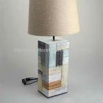 Colorful finishing wooden table lamp