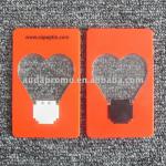 credit card heart shape book light