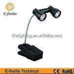 6 LED book light with flexible neck and clip