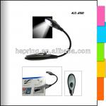 Flexiable with clip white Led Book Light-HS-3100