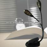 Rechargeable Dual Head LED Book Light With 4 LED Bulb and Clip For Amazone E-book Notebook Tablet PC MAC Reading Camping