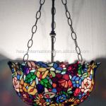 Antique stained glass Tiffany ceiling lamp
