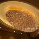 Hilton luxury huge crystal hotel ceiling light