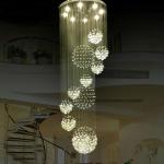 Large size crystal ball chandelier light