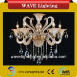 WL-19/5 CE 5 lights glass tube k9 crystal chandelier