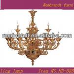 classic metal and crystal ceiling lamp-HD-888-12
