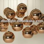 Tom Dixon Modern glass ball copper chandelier