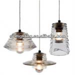 Tom Dixon pressed glass pendant lamp set