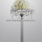 Elegant crystal flower stand, crystal candelabra, 39&quot; tall six candel holders