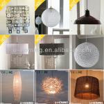 Most popular Rattan/Bamboo/Metal/Crystal Woven Pendant Lamp Industry metal pendant lamp
