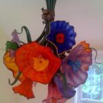 Murano flower plates pendant lamp
