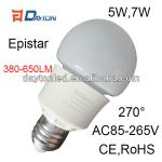 New Arrivel E14 E27 GU10 3W 5W 7W 9W warm white pure white cool white a19 led light bulb