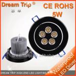 Black 5W Adjustable Small LED Ceiling Spotlights, LED Downlight