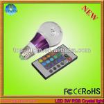 with remoter controller 3W RGB led Crystal lamp bulb light