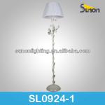 Iron art indoor single light floor lamp with fabric shade-SL0924-1