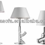 AK 47 floor lamp ,FlosGun 18 K floor lamp ,silver gun lamp