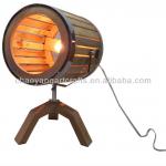 Natural wooden color tripod table lamp