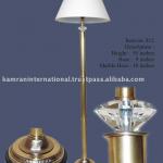 Antique gold tall floor lamp with diamond decor