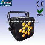 good quality 12*15w 5in1 RGBWA wireless dmx control battery powered led stage lighting