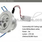 Dimmable 15W/1350Lumen LED Ceiling Light/Various Beam Angle