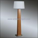 Zebra Wood With Brushed Nickel Accents Hotel Floor Lamp/Light