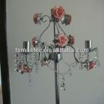 modern crystal floor standing lamp with ceramic flower-GL063-4