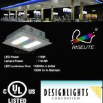 Totally New 130W DLC led canopy lights