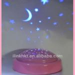 NL003 Round shape LED Tap Touch Moon and Star Projection Night Light for baby-NL003