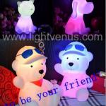 Funny bear table led night light for children