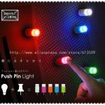 Creative LED push pin light with sucker-