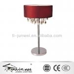 study lamp/desk lamp Modern Hot Sale Red Fabric Crystal Table Lamp