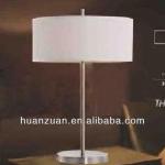 linen modern table lamp with pink shade