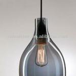 Glass drop light with edison glass bulb for dining-room chandelier