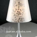 Capt297 New bedroom table lamp, printing flower, PP shade, iron base