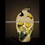 hand painted porcelain butterflies and flower table lamp design