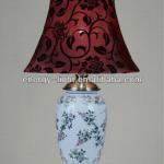 Chinese traditional white and blue ceramic table lamp