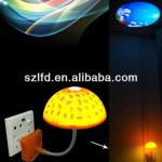 sensor lighting mushroom lamp with led logo projection for advertising