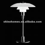 2014 Hot Sale Popular Classic Creative Indoor Decorative White Glass Metal Modern Table Lamp Desk Lamp Model NO SH01TBGL0031