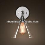Vintage Style Brass Wall Lamp with Edison Light Bulb