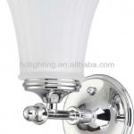 Glass bath vanity Wall Lamp finish polished chrome