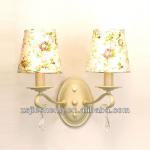 Rural floral fabric colorful wall lamp,classic wall light