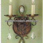 Crystal Wall Lamp with antique finish UP light