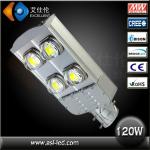 high quality 110lm/w 120w cob solar led street light with CE&amp;Rohs