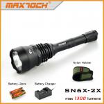 Maxtoch SN6X-2X 1300 Lumen Long Range XM-L2 U2 Super Bright LED Police Flashlight