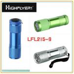 Multicolor mini 9 led flashlight