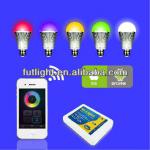 High power 9 W Smartphone multi color changing led light ,intelligent led light bulb ,Wifi led light bulb